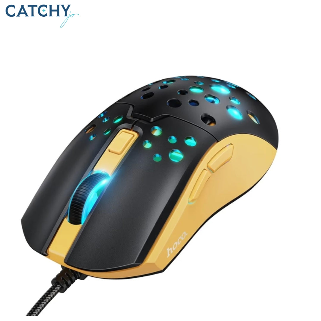 HOCO GM51 Yellow Sky Gaming Wired Mouse