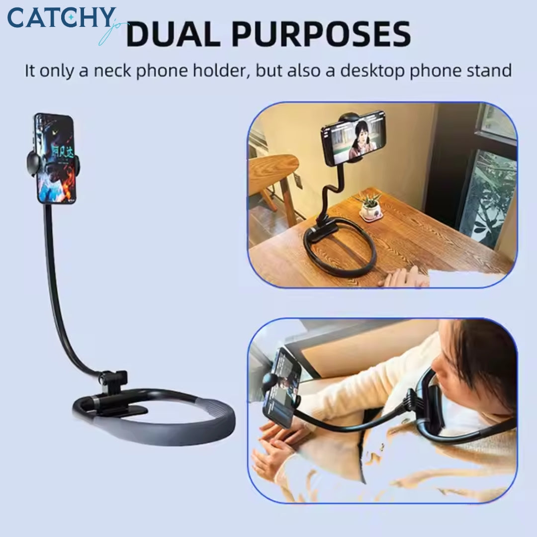 Universal Hands Free Flexible Long Arm Lazy Bracket 360 Rotatable Neck Phone Holder