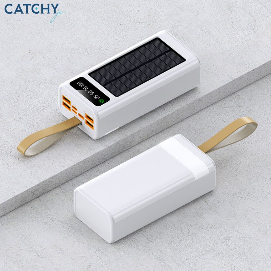 Solar Power Charger Portable Powerbank With Light (30000mAh)