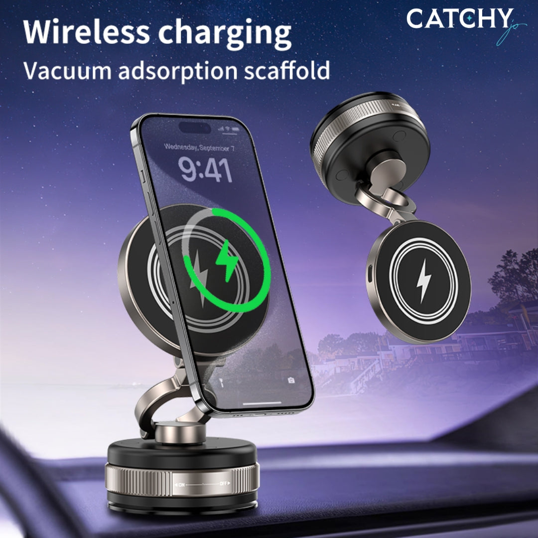 D1W Zinc Alloy Wireless Charger Car Phone Holder (15W)