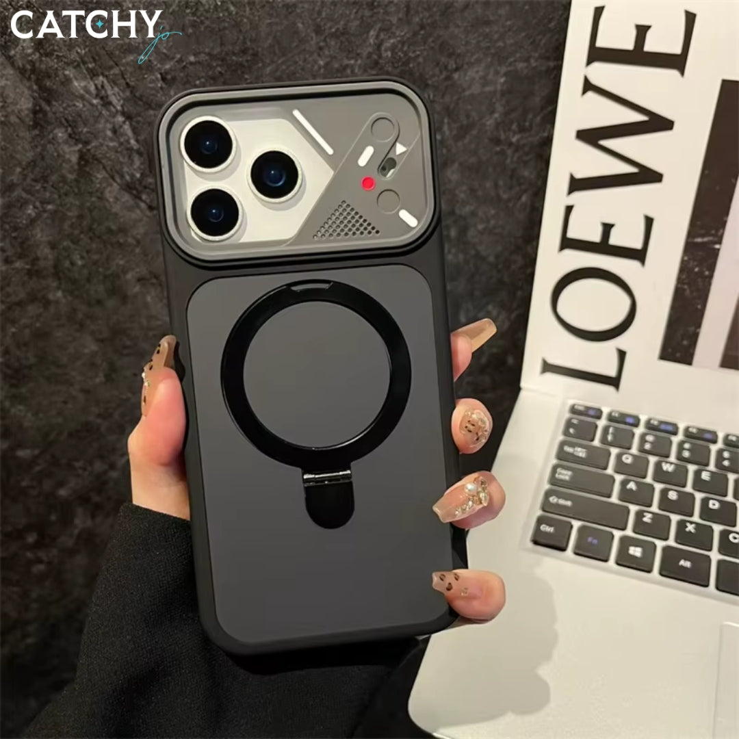 iPhone Stock Frosted Magnetic Metal Bracket Case