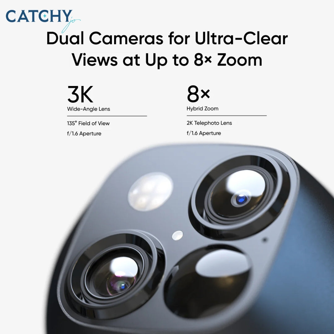 Anker Eufy Solo Cam S340 كاميرا أمنية خارجية لاسلكية مزودة بعدستين ولوح شمسي