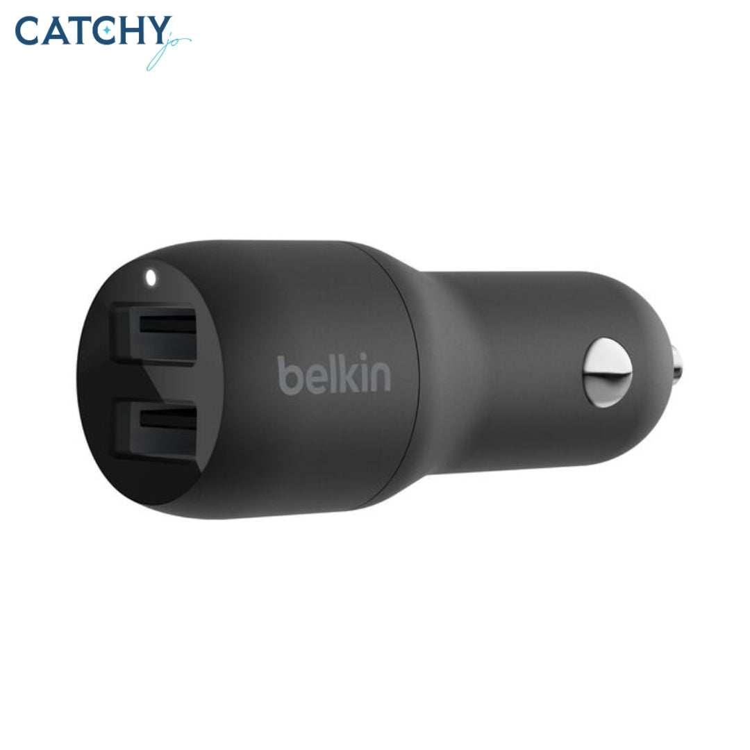 BELKIN BoostCharge Dual Car Charger USB-A Car Charger (24W)