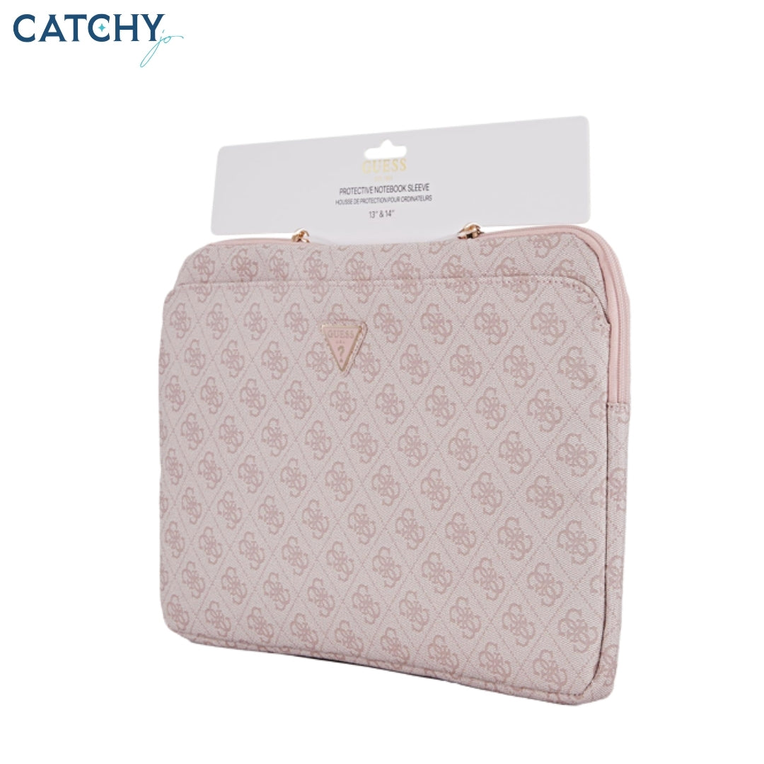 GUESS 4G Printed Stripes Zipper Laptop Sleeve 14 inch