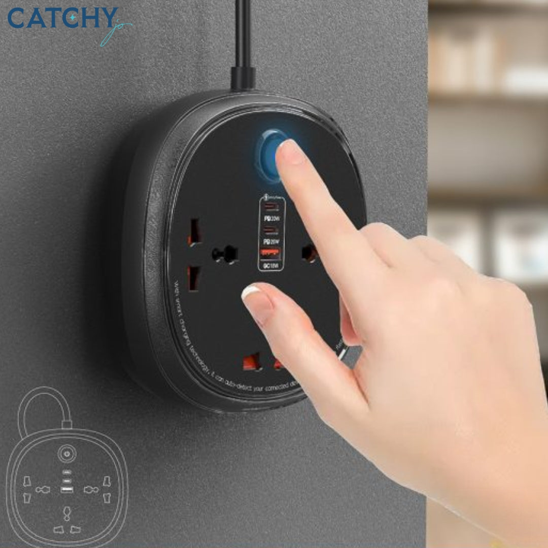 Moxom MX-ST28 Long Power Socket With 6 Outlets (3M)