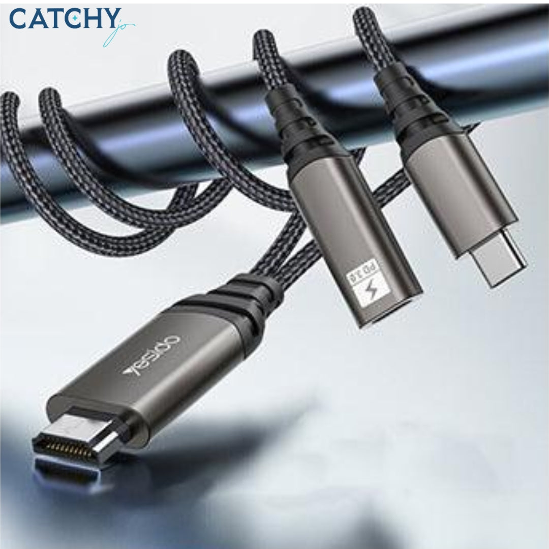 YESIDO HM07 USB-C To HDMI Adapter 2M 4K Cable  (60W)