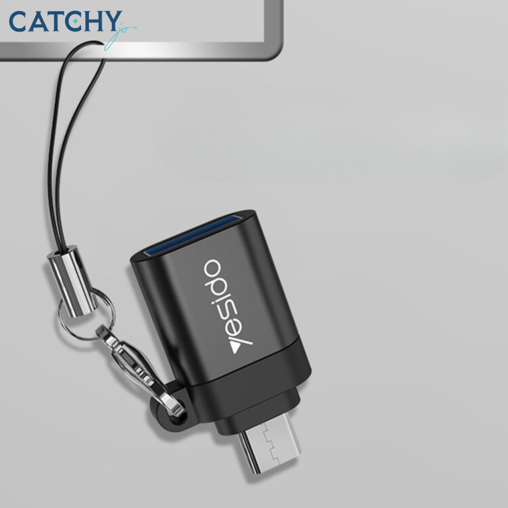 YESIDO GS07 Micro USB To USB 2.0 OTG Mini Connector Adapter With Keychain