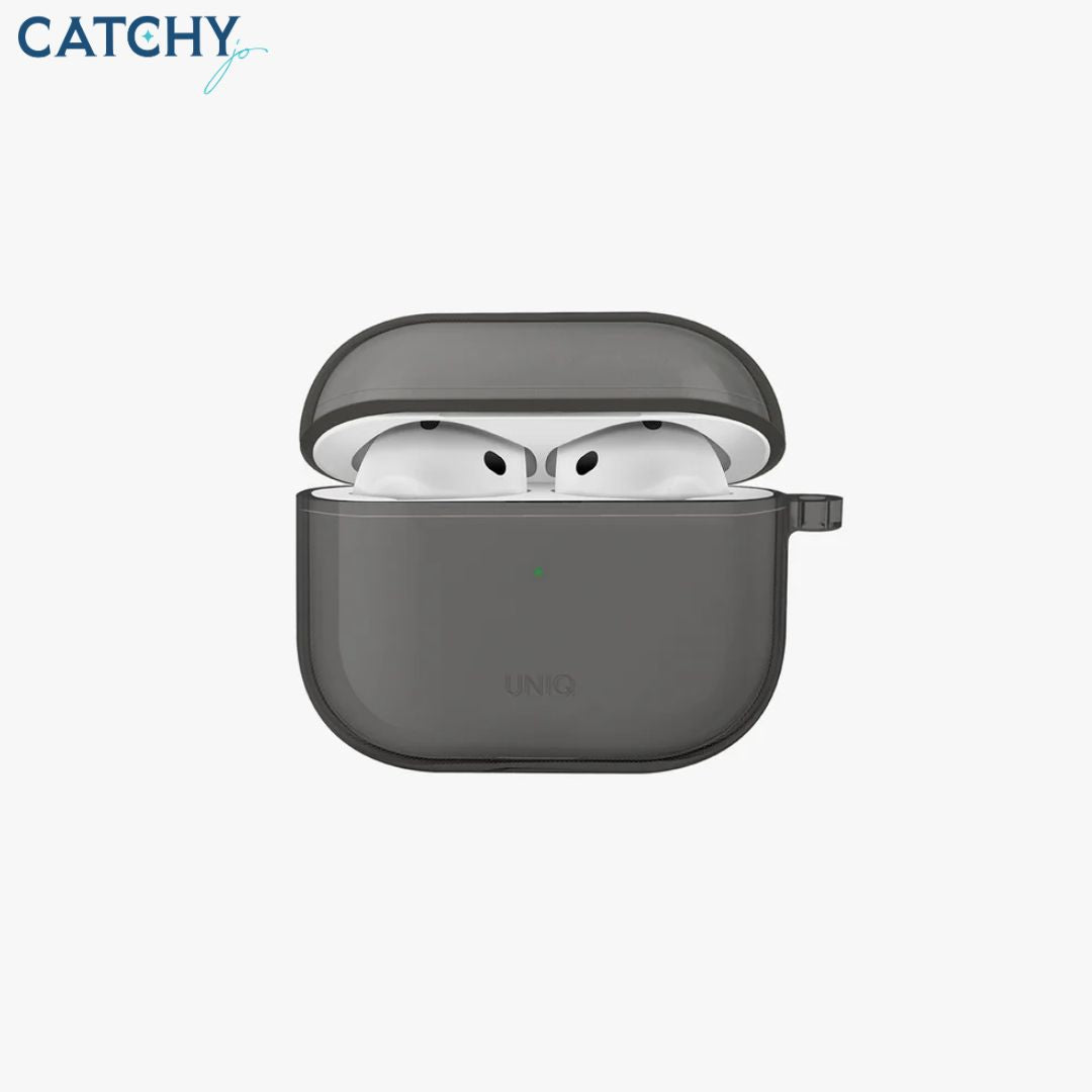 UNIQ Glase AirPods 4 Case | Black | Clear UNIQ Glase AirPods 4 Case | Black | Clear