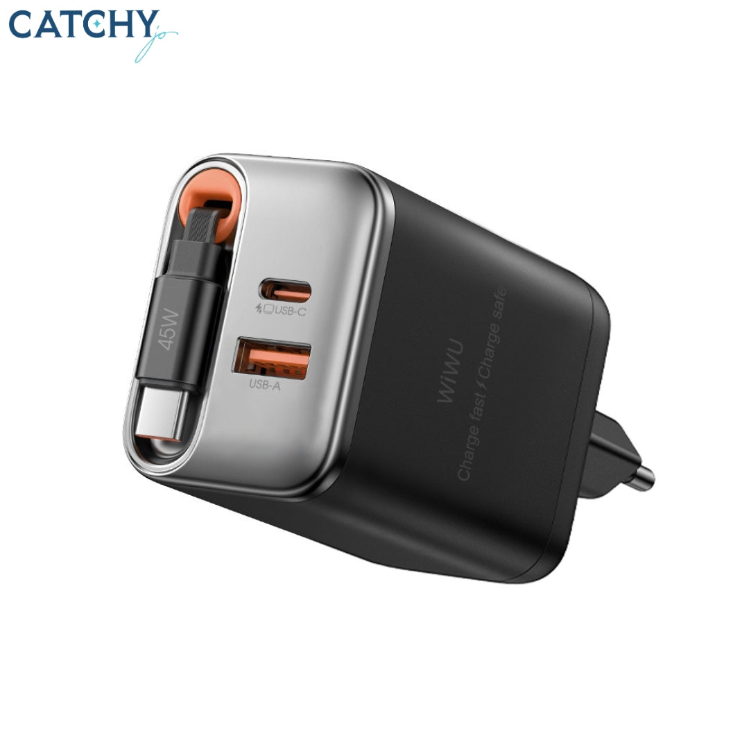 WiWU Wi-G021 Helix GaN USB-C Fast Charger Adapter (45W)