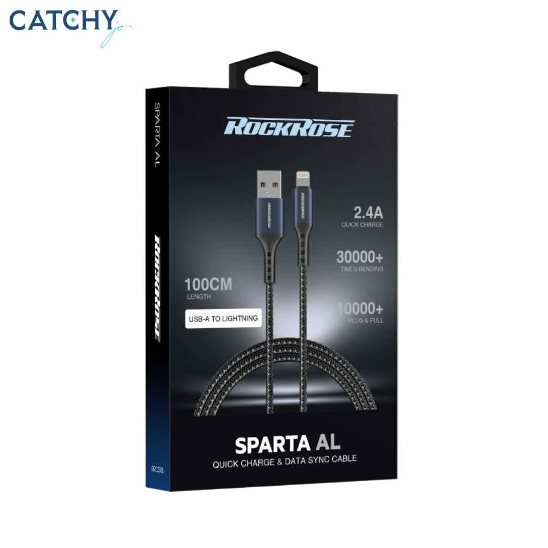 ROCKROSE Sparta كابل USB-A إلى Lightning (1M)