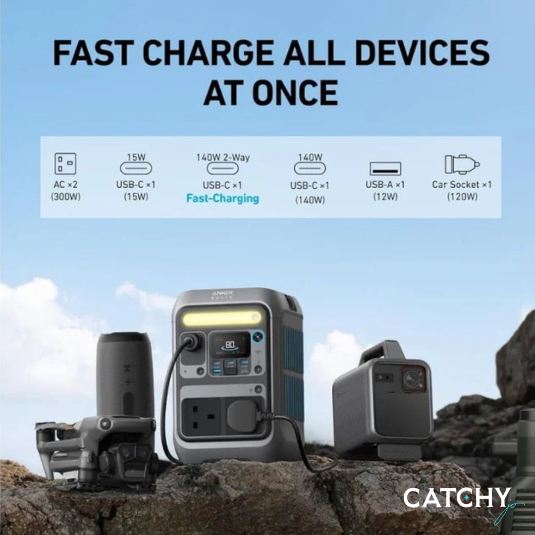 Anker SOLIX C300 Portable Power Station (300W)