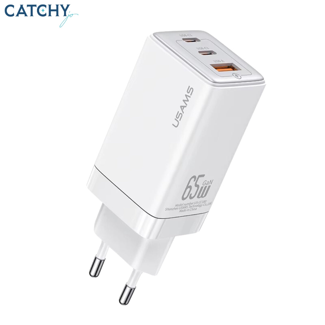 USAMS US-CC180 3 Ports Fast Charging Adapter (65W)