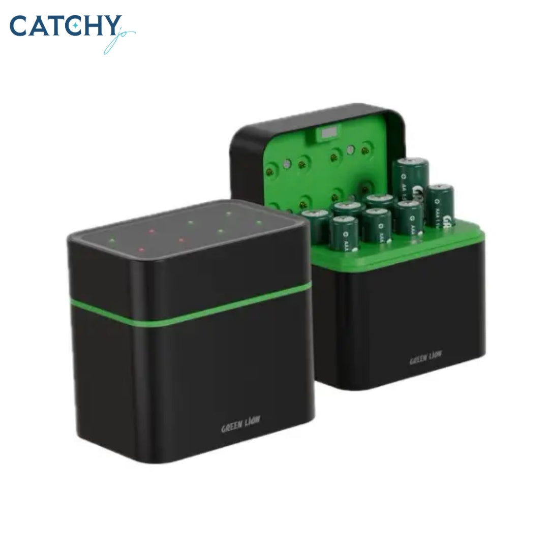 Green Lion RECHARGEABLE 4*AA + 4*AAA Battery Dock USB-C