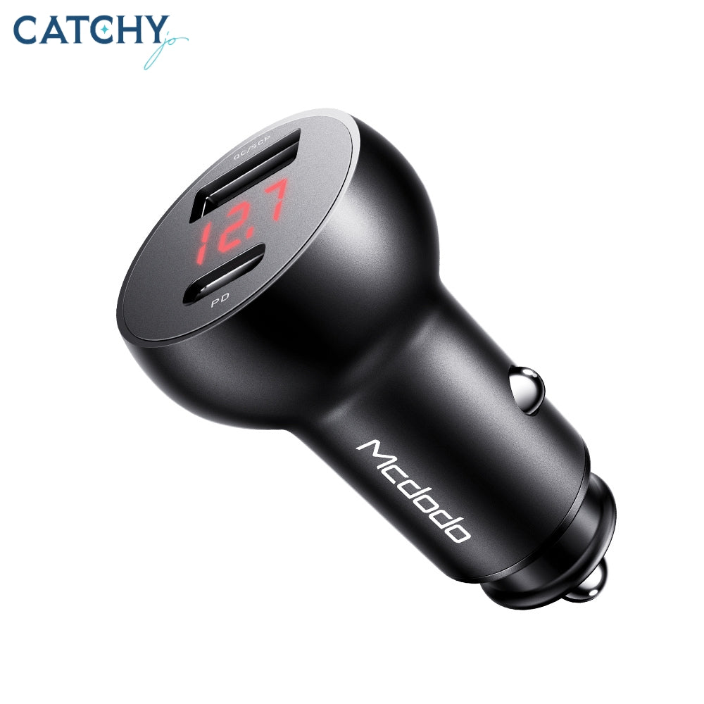 MCDODO CC-6810 Dual Ports Type-C And USB Fast Car Charger (30W)