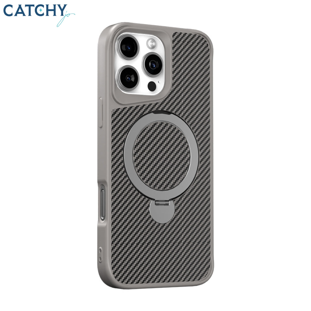 Premium Wireless Charging Metal Ring Stand Case