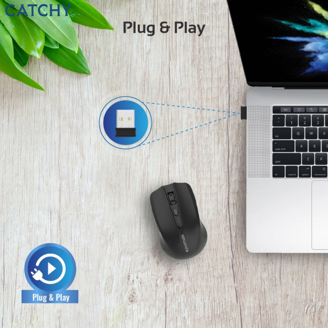 PROMATE Clix-8 فأرة ضوئية لاسلكية مريحة