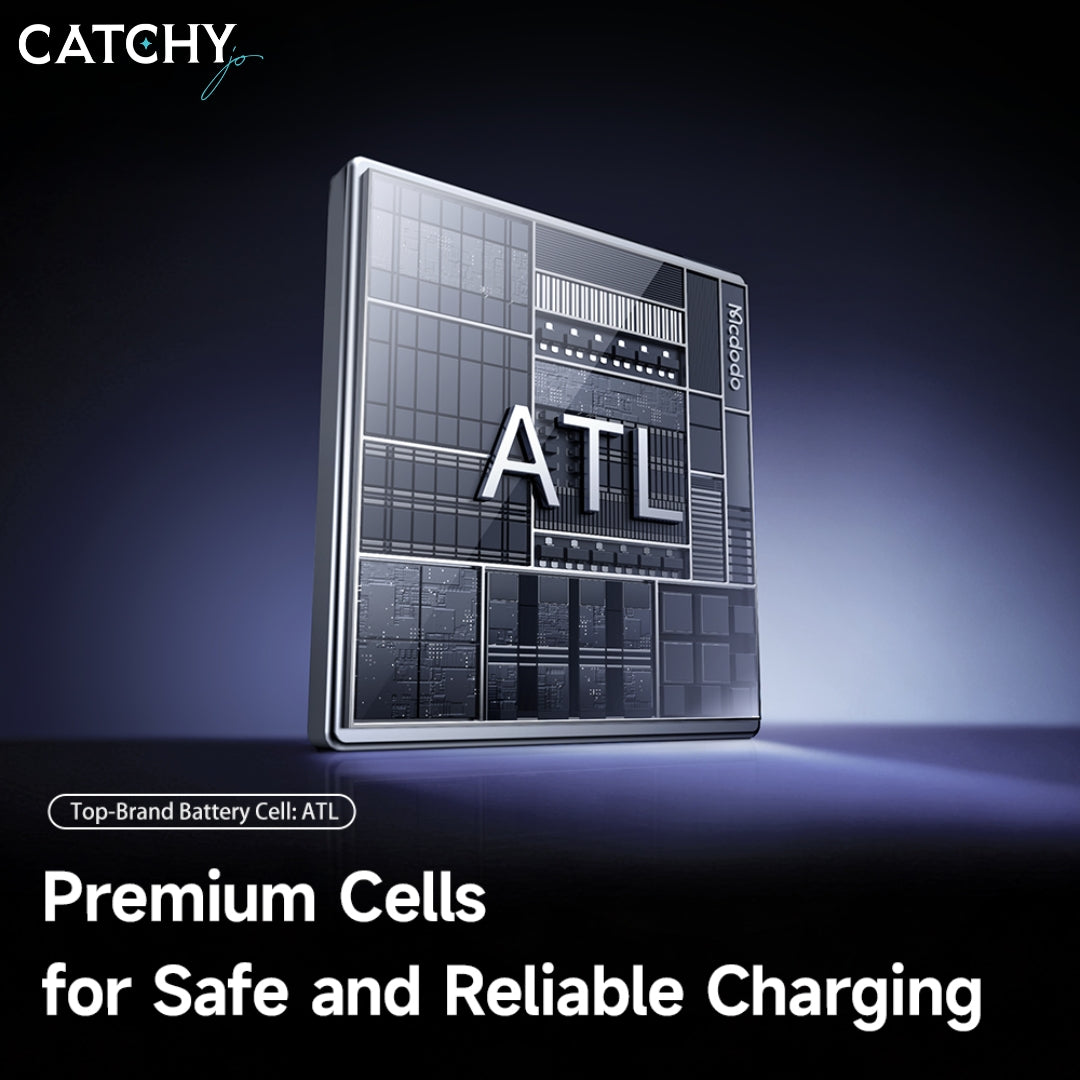 MCDODO LED Display Power Bank With Retractable USB-C Cable (10000mAh)