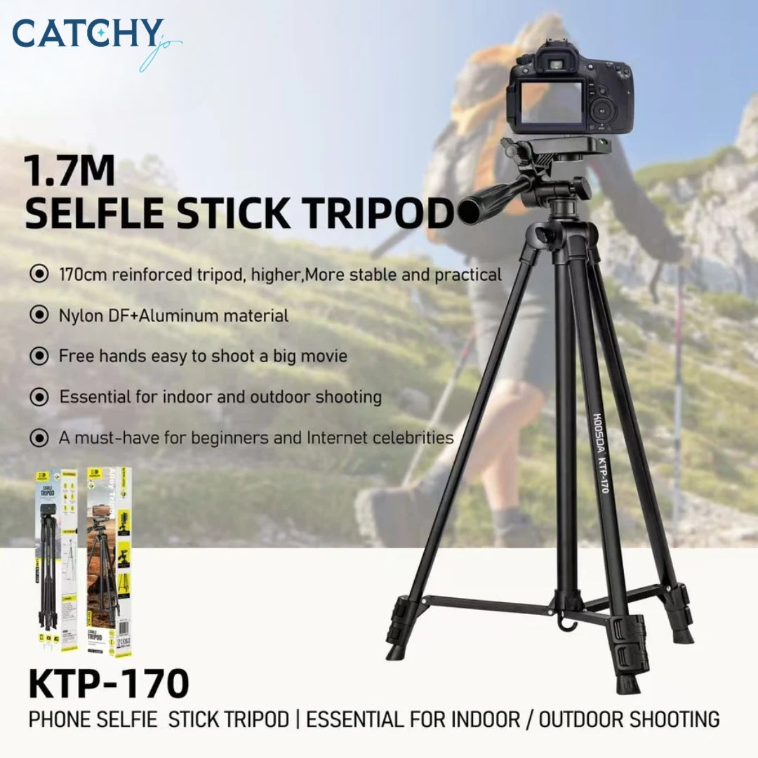KTP-170 Koosda Extendable Tripod For Camera & Cell Phone (1.7M)