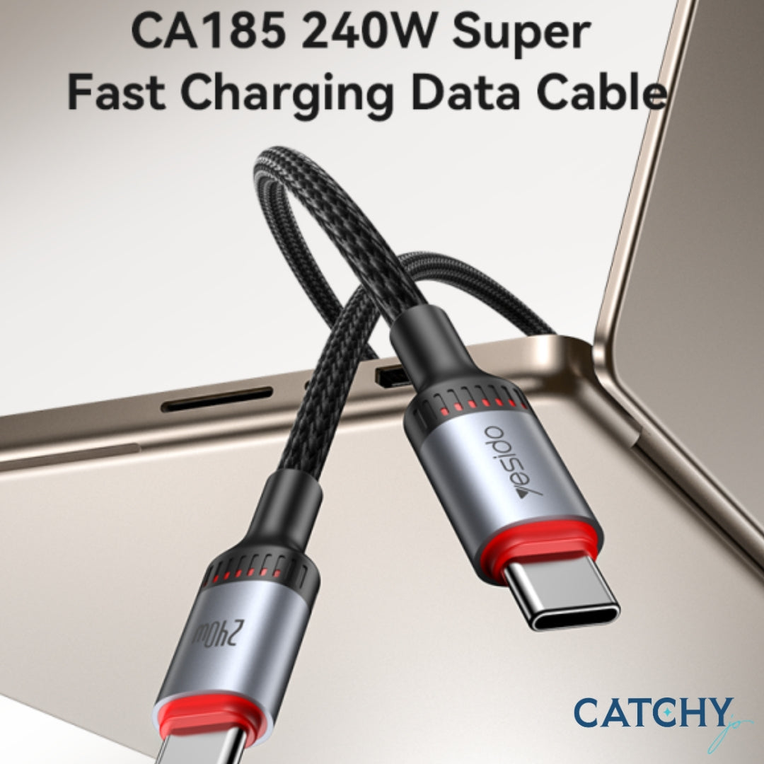 YESIDO CA185 Type-C To Type-C Charging Data Cable (240W)