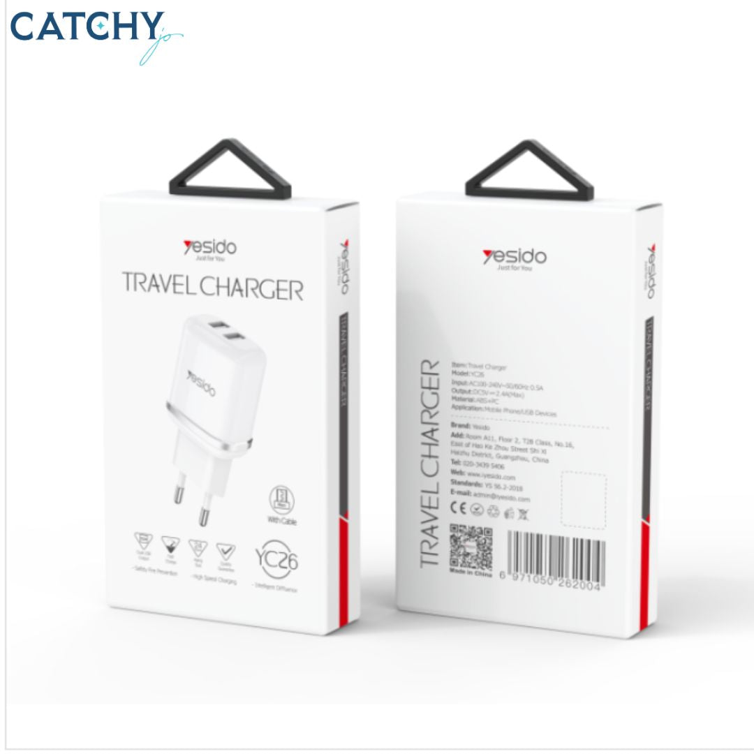 YESIDO YC26 Portable Fast Charging Travel Wall Charger