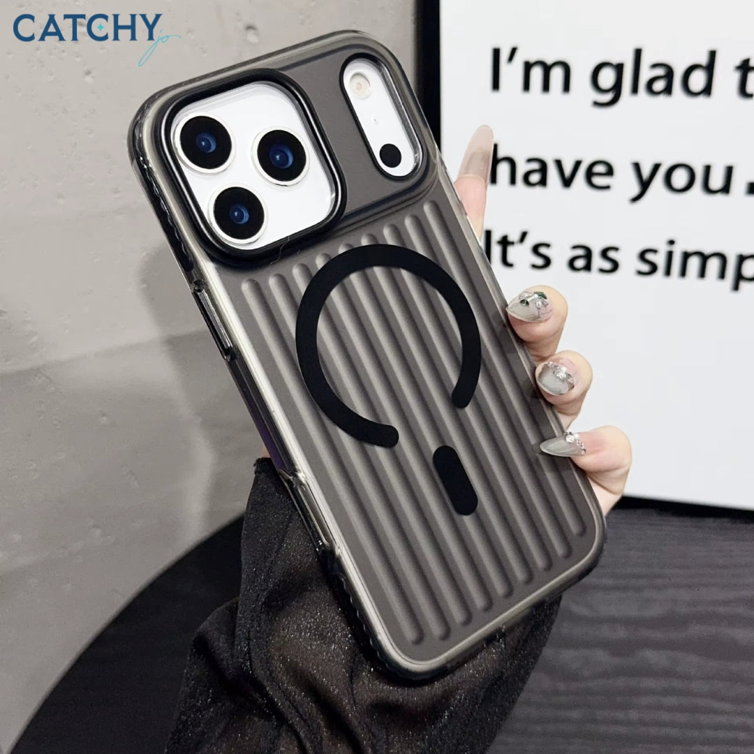 iPhone Solid Corrugated Magnetic Case