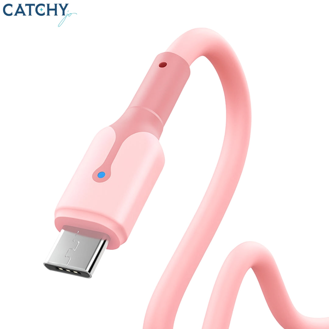 Moxom MX-CB219 كابل بيانات سيليكون بطول 1M بقوة 3A مع LED (66W)