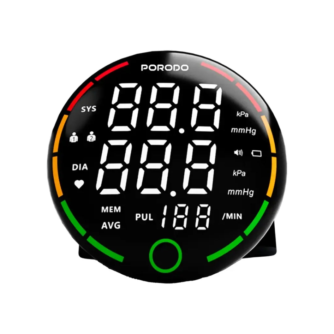 Porodo LiveOn Digital Blood Pressure Monitor With One Key Measure