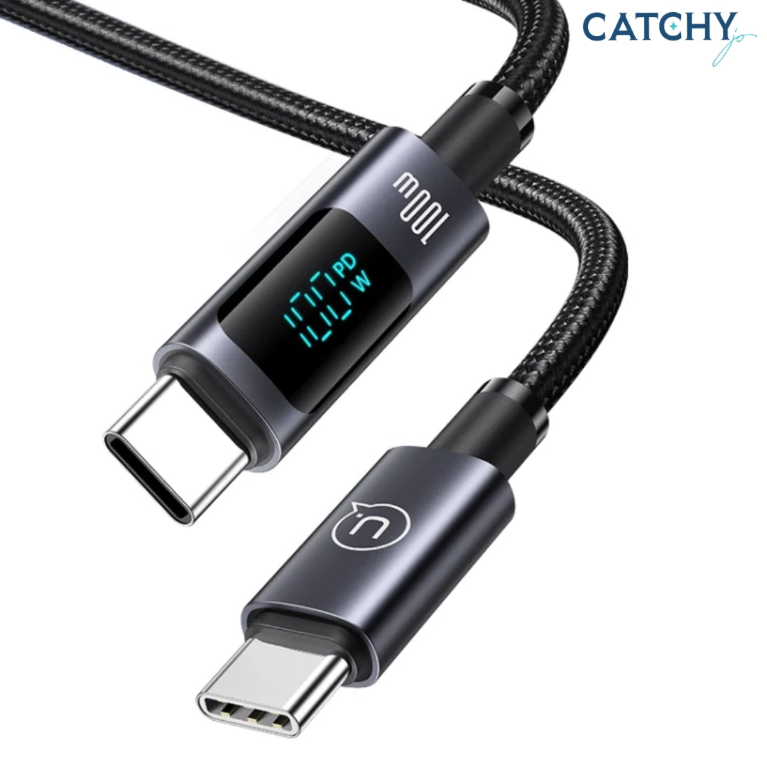USAMS SJ671 Type-C To Type-C Aluminum Alloy Fast Charging & Data Cable (100W)