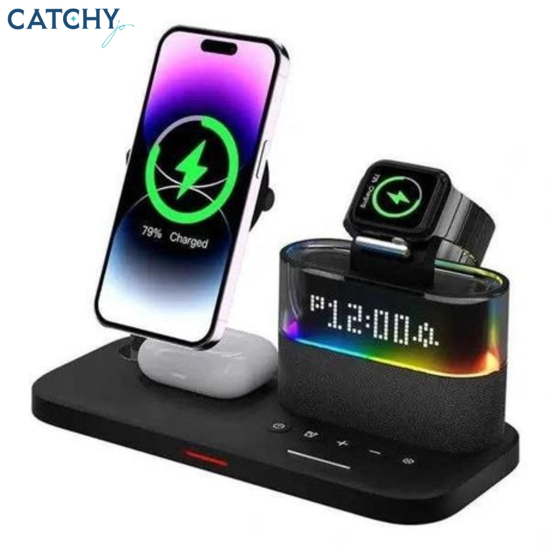 YESIDO DS37 6-in-1 Wireless Charging Station