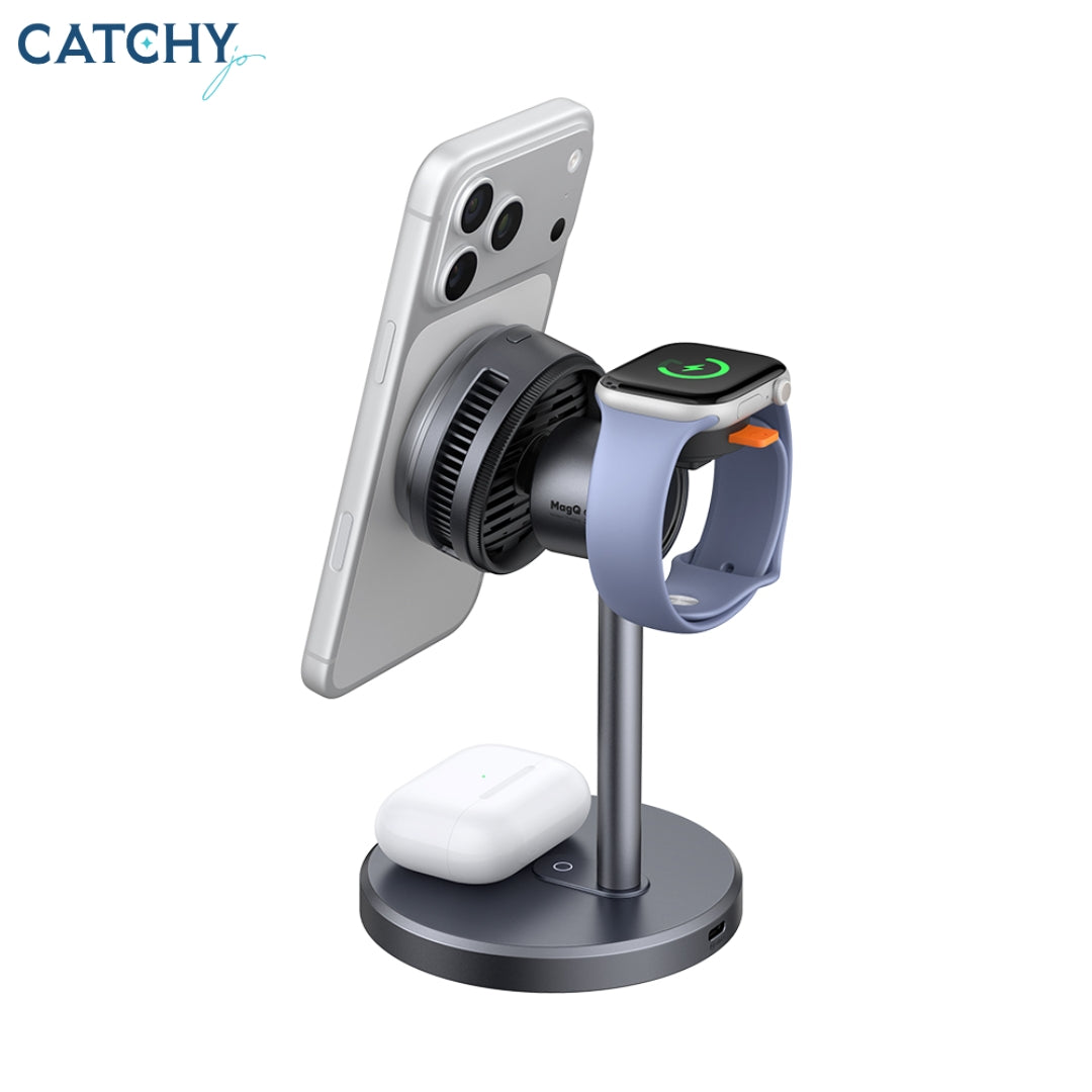 MCDODO Qi2.2 3-in-1 TEC-Cooled Wireless Charging Station (25W)