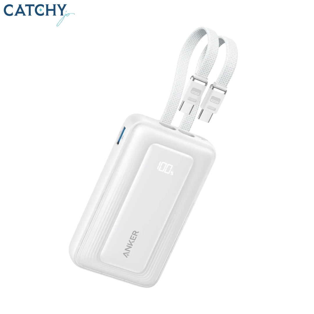 Anker Zolo باور بانك مع كابلَي USB-C مزدوجين (35W) 10000mAh