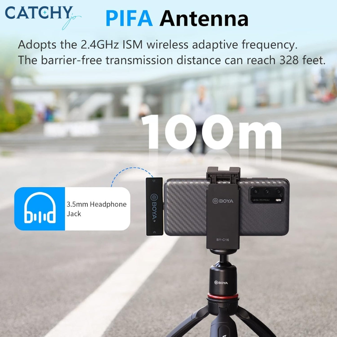 BOYA BY-XM6-S6 USB-C Wireless Lavalier Microphone BOYA BY-XM6-S6 USB-C Wireless Lavalier Microphone
