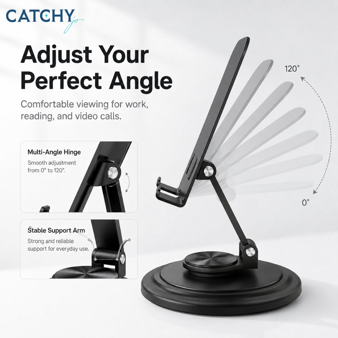 Metal Portable Phone Stand With Multi-Angle Heat