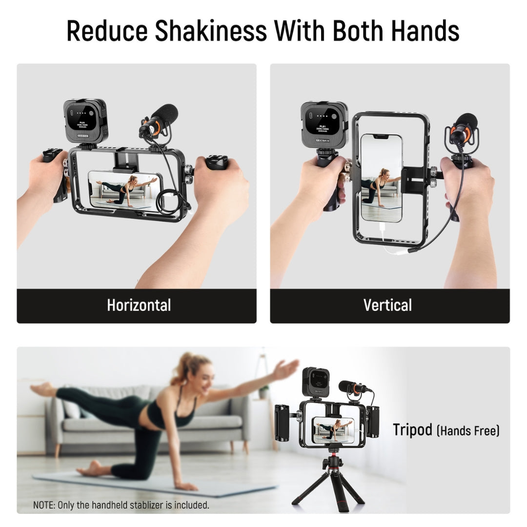 Universal Phone Rig Lens With Silicone Handles Video Stabilizer