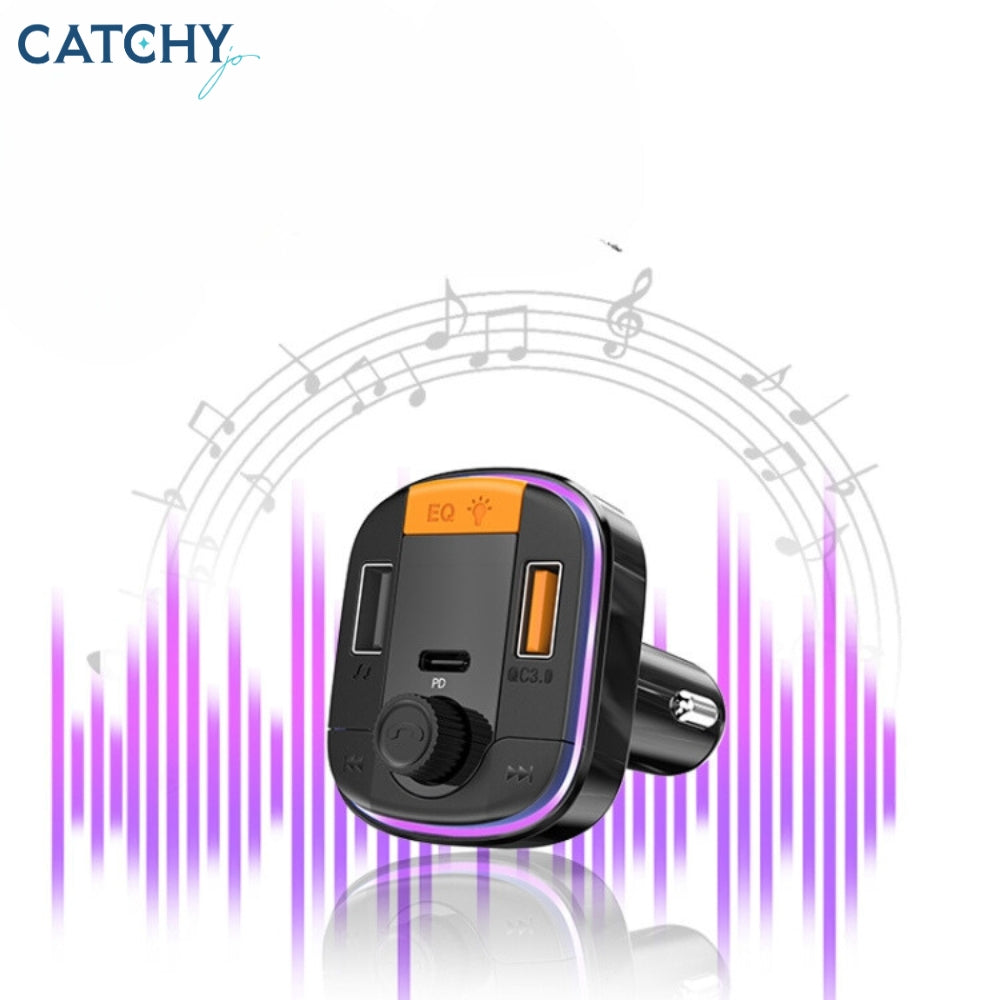 YESIDO Y45 شاحن سيارة مع بلوتوث وشاشة رقمية وراديو FM