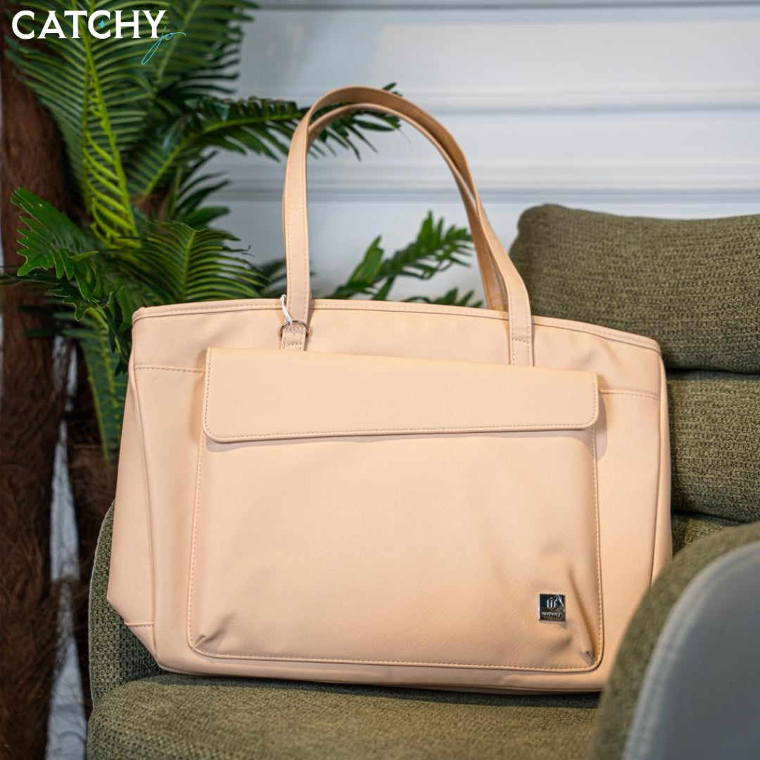 WiWU Ora Leather Tote Bag | Black | Purple | Beige WiWU Ora Leather Tote Bag | Black | Purple | Beige