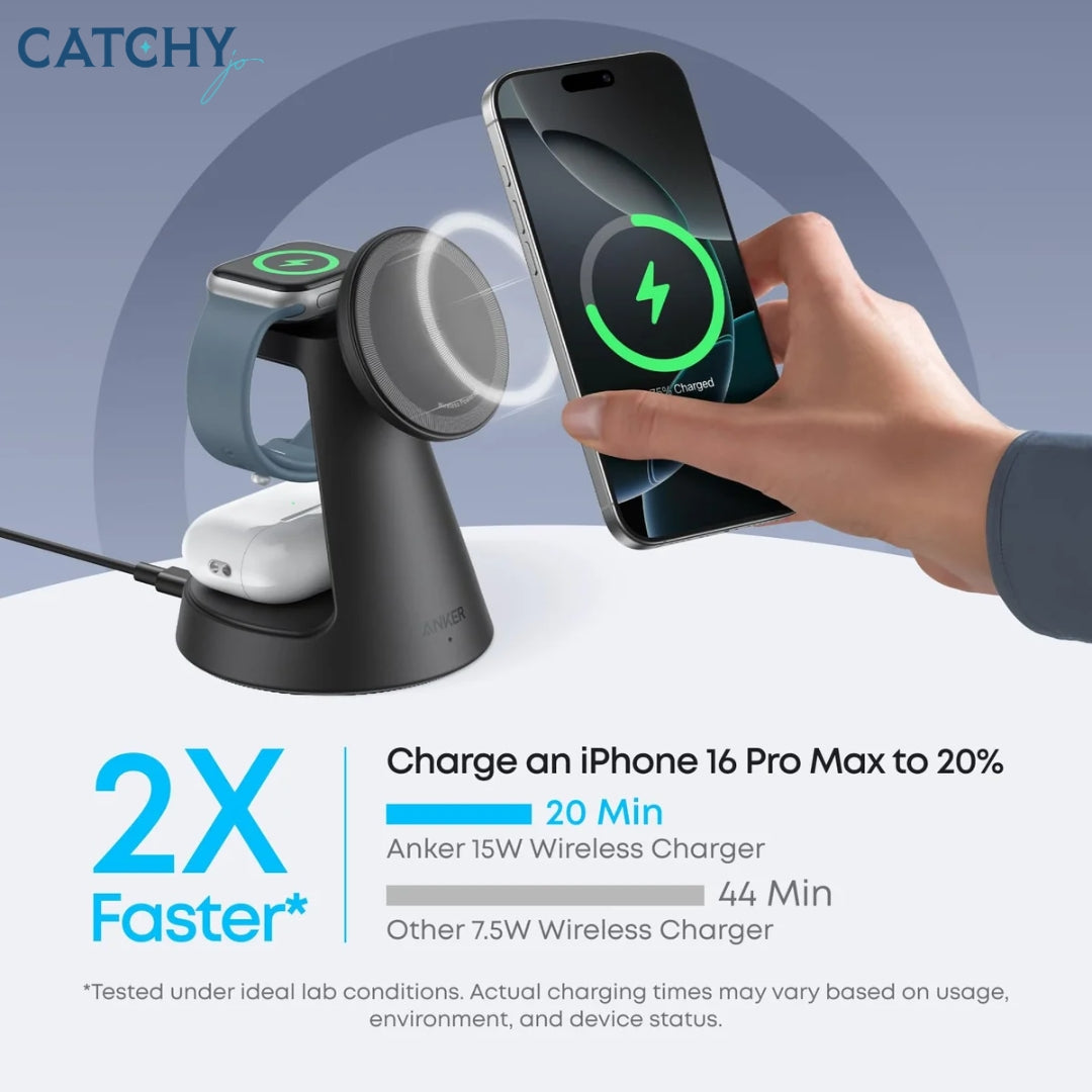 Anker MagGo (3-in-1, Dock Stand) Cable&Charger
