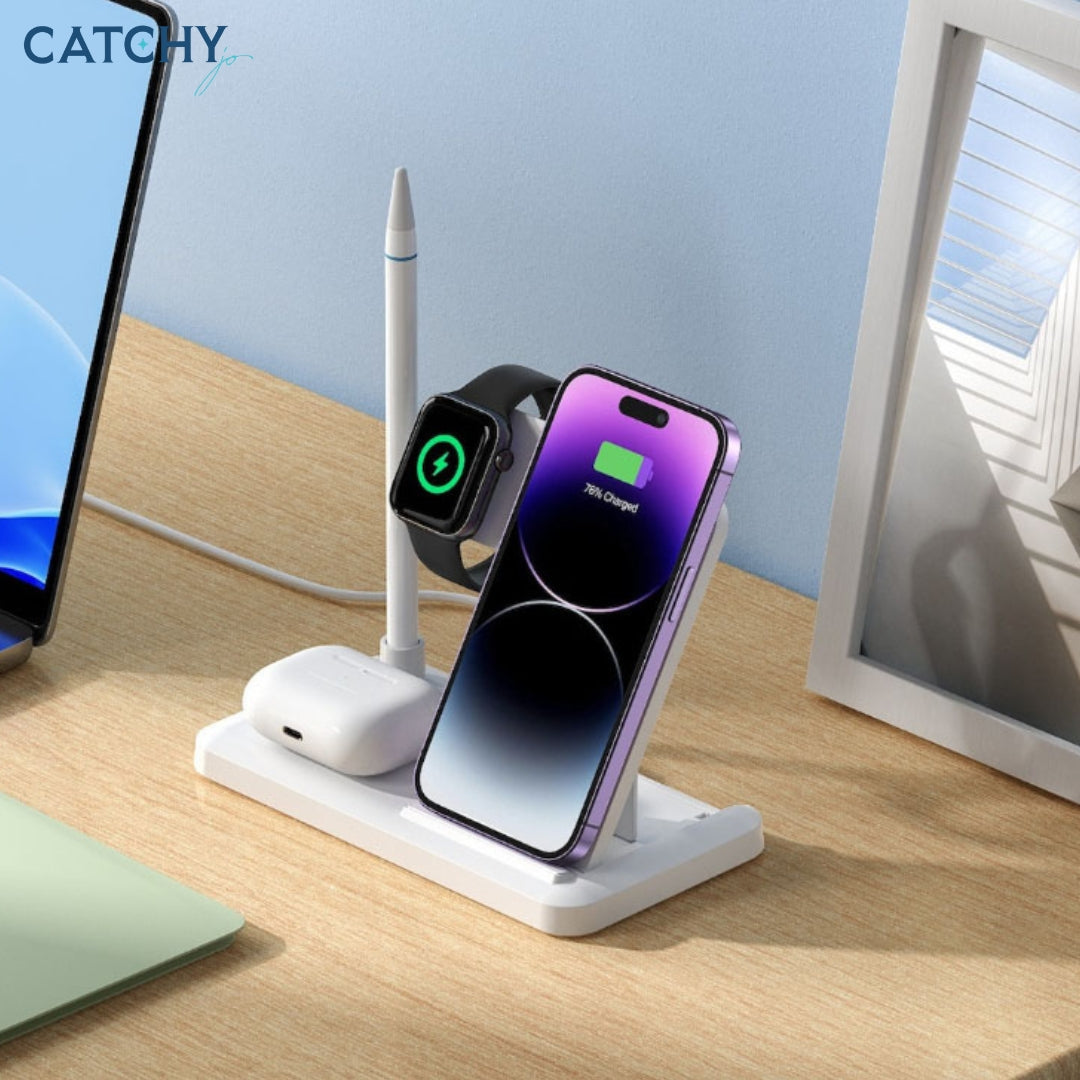 XO (WX033) 4 in 1 Wireless Charger (Qi Pad) (15W)