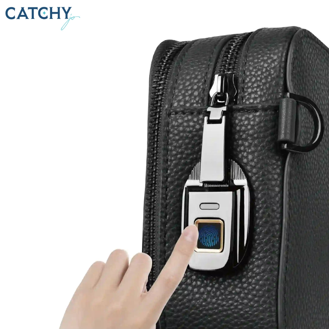 WiWU Master Genuine Leather Fingerprint Lock Crossbody Bag