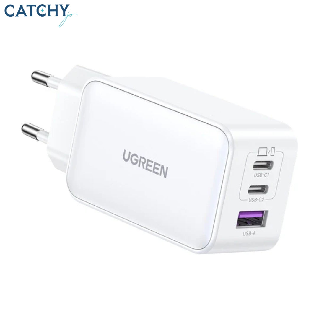 شاحن جداري UGREEN Nexode بثلاثة منافذ USB-C (65W)