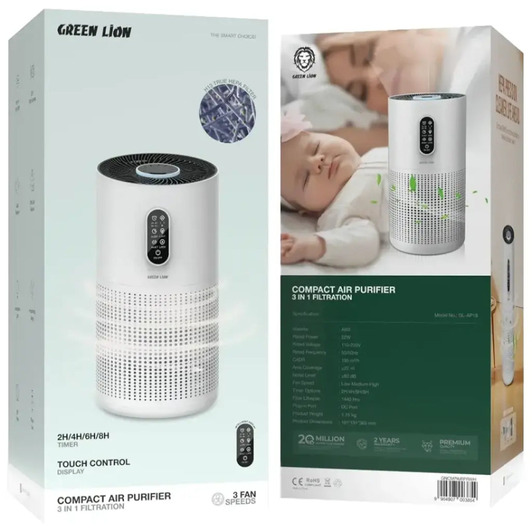 Green Lion Compact Air Purifier 3 in 1 Filtration