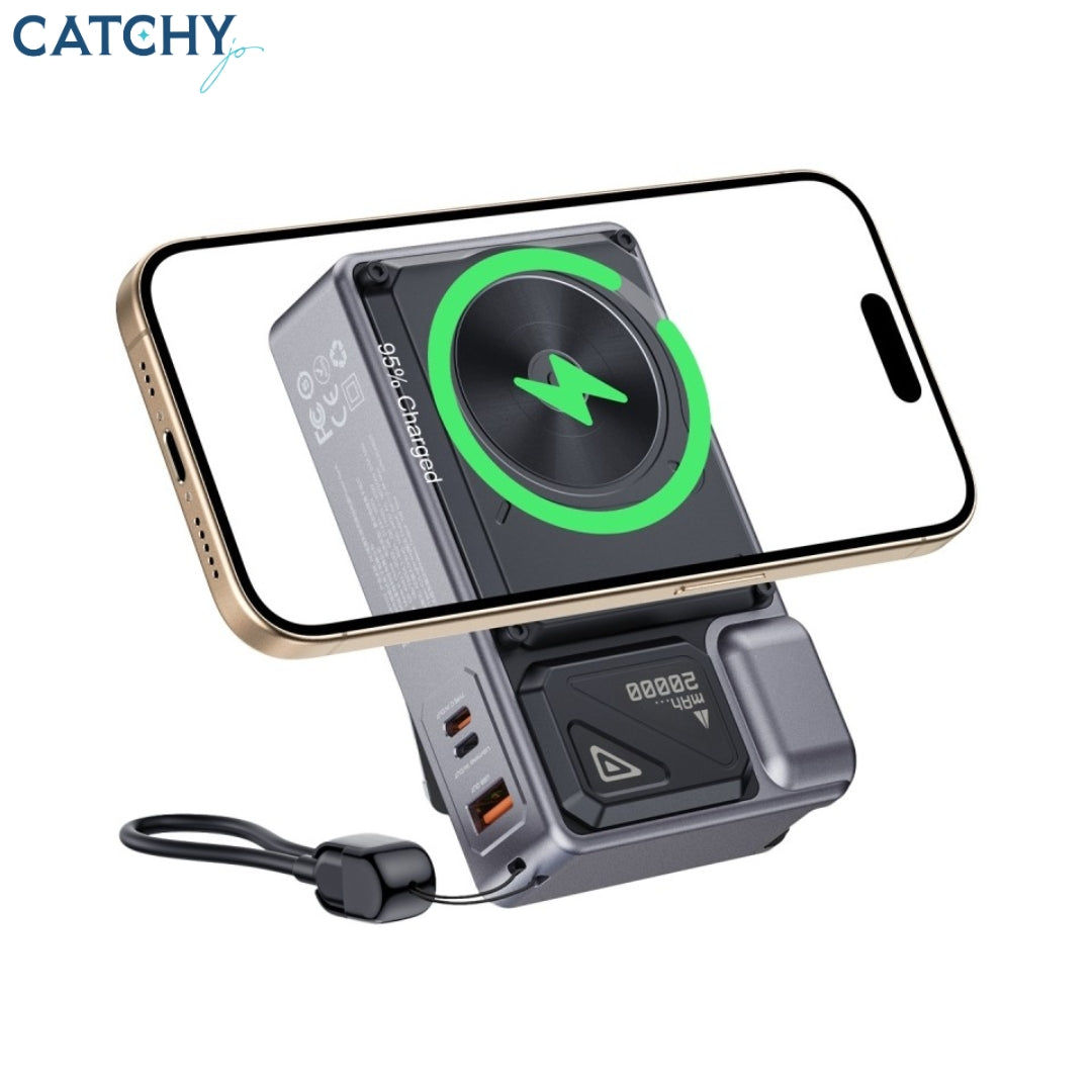 YESIDO MH103  5-IN-1 MagSafe Power Bank With Wall Plug