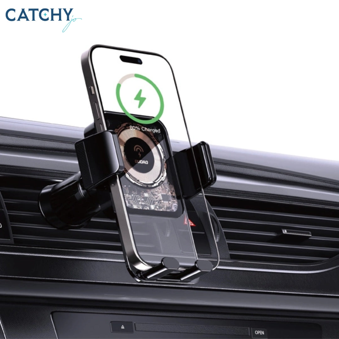 Dudao F19 Clamp Car holder With Inductive Charger (15W)