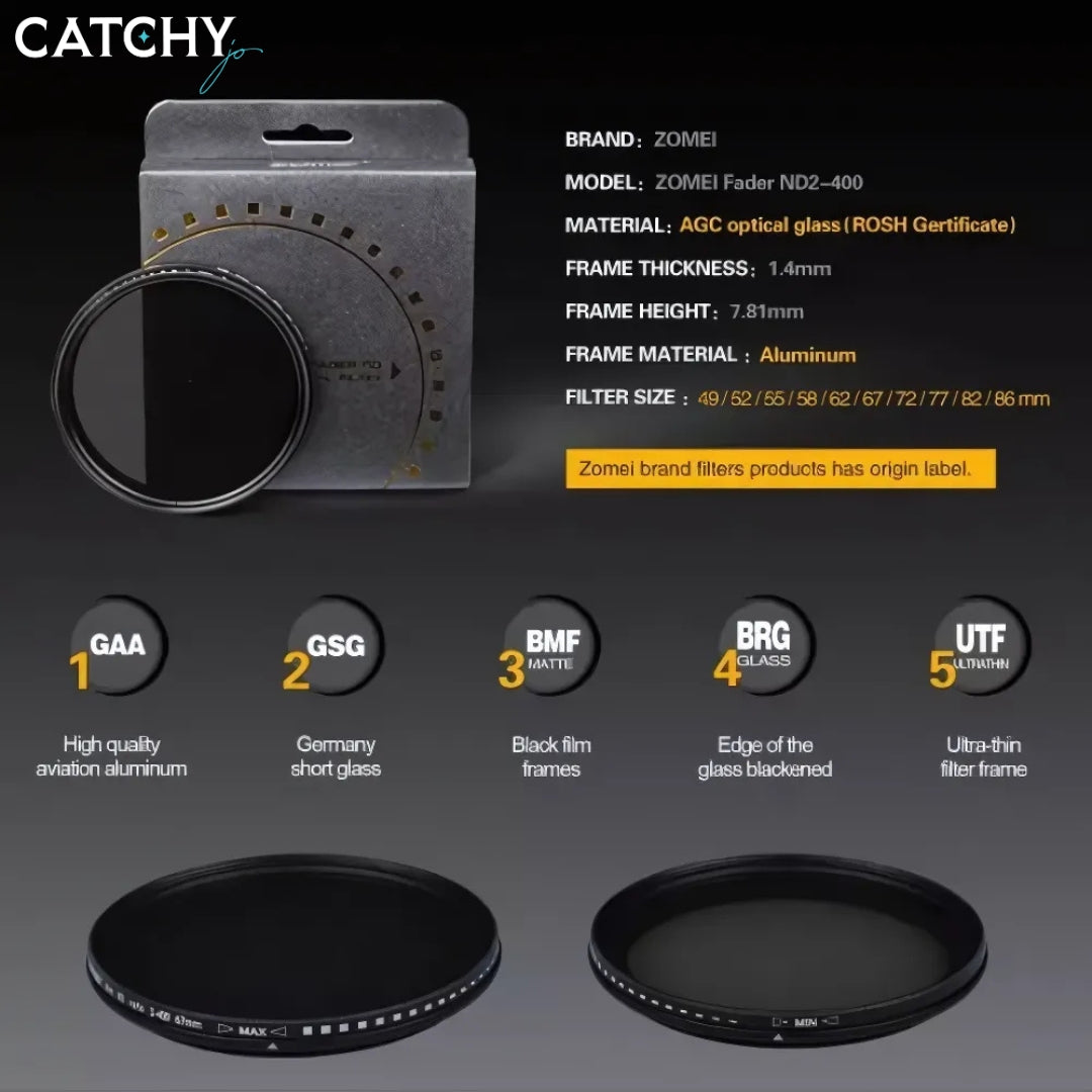 Zomei ND Filter Variable ND2-400 Zomei ND Filter Variable ND2-400