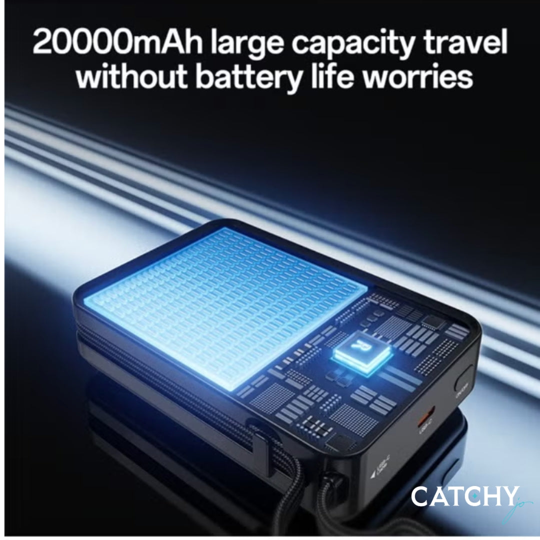 YESIDO YP97 Power Bank With USB-C Fast Charging Cable (20000mAh)