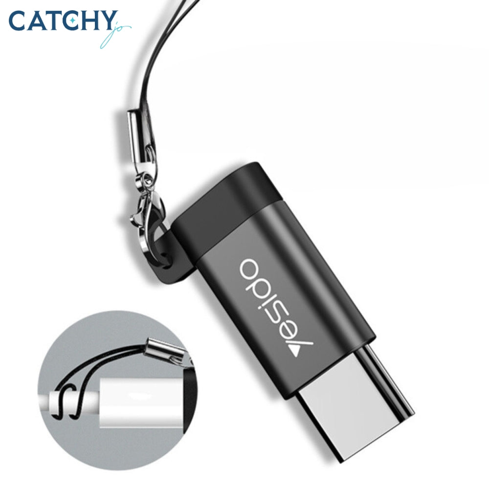 YESIDO GS04 Type-C To Micro USB Mini Connector Adapter With Keychain
