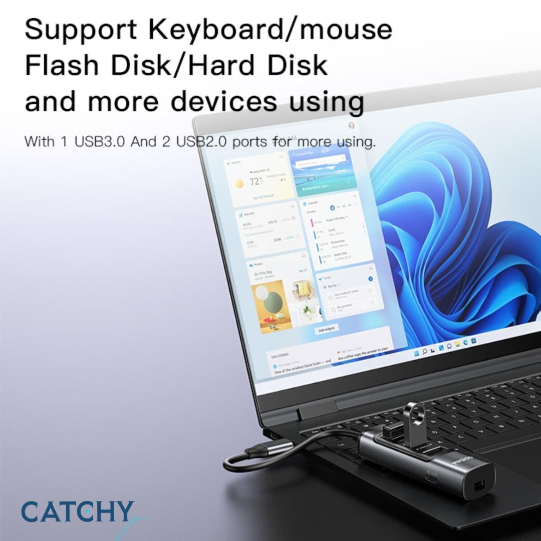YESIDO HB24 Type-C Multi-Port USB Hub With Display Output