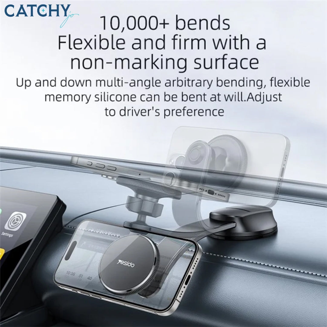 YESIDO C176 Bending Arm Car Suction Magnetic Car Phone Holder