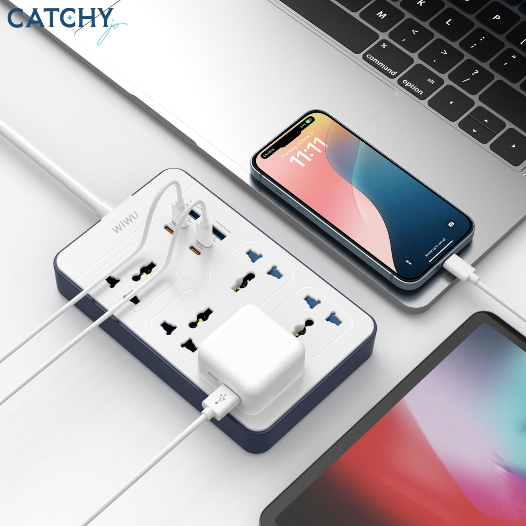 WiWU Wi S006 11 in 1 GaN Power Strip EU 2M (20W)