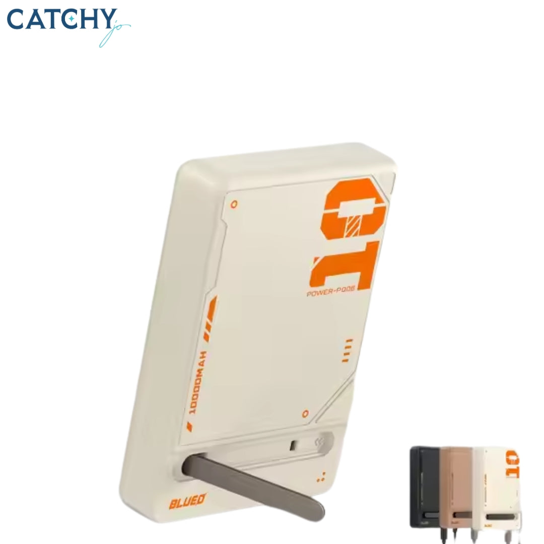 BLUEO New Multi-Function Wireless Magnetic Power Bank With Stand (5000mAh)